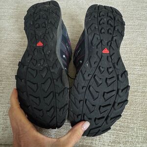 Salomon Xa Comp Sz 6.5 Women Hiking Running Trail Shoes Black & Fuscia